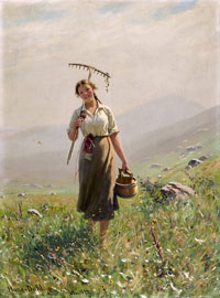 A Young Woman in the Meadow
